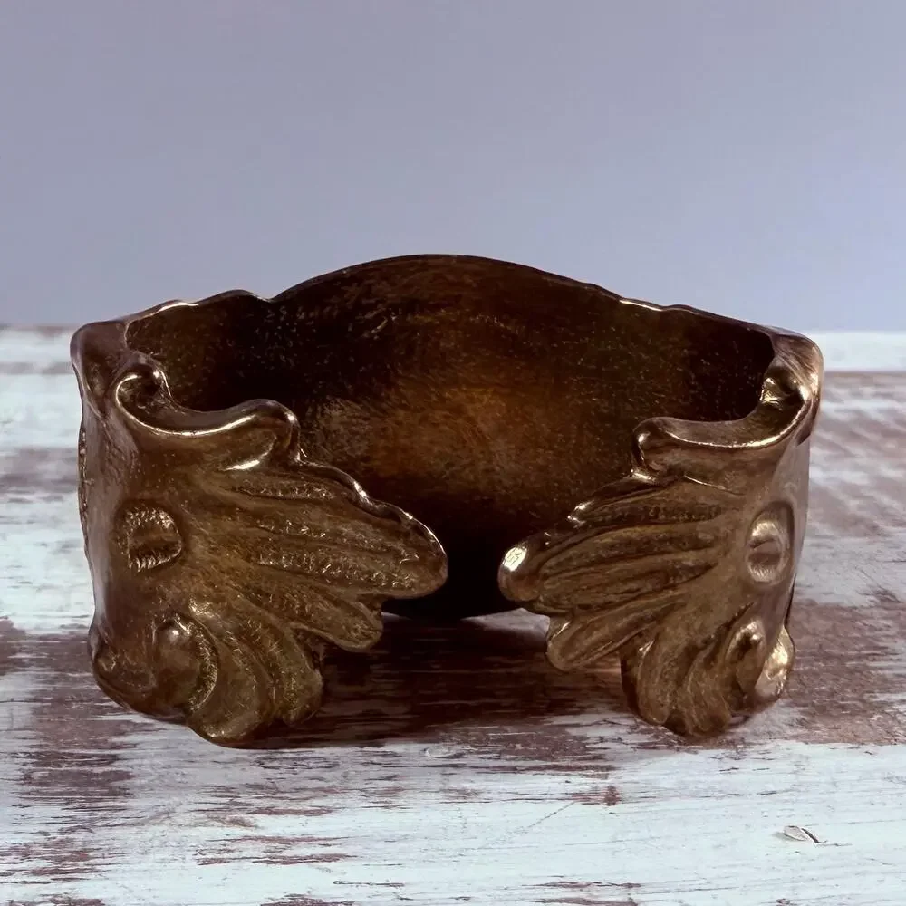 Vintage Brass Victorian Style Napkin Rings - Set of 8 - Circa 1940's